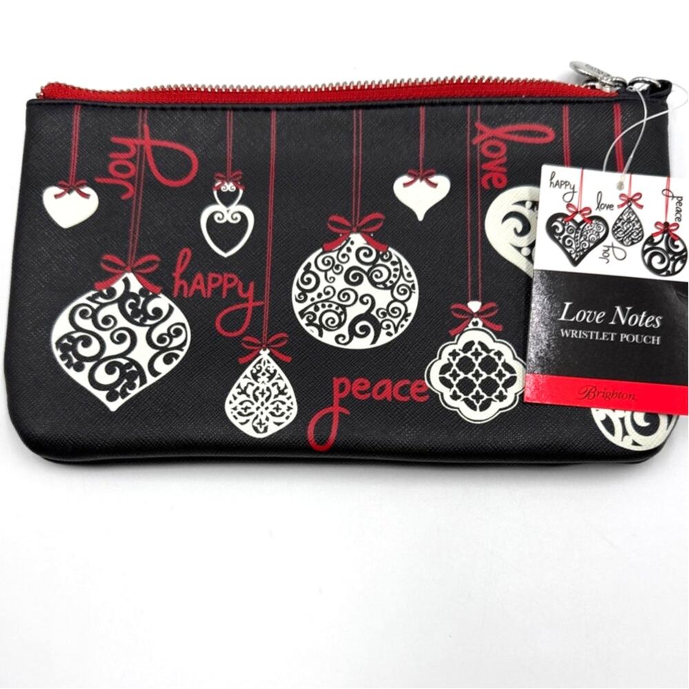 Christmas Holiday Gift Brighton Love Notes Ornament Clutch Wristlet Pouch NEW